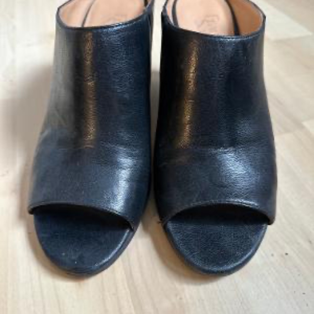 Franco Sorta Leather Mule Slides, Black, Size 9.5 - image 5